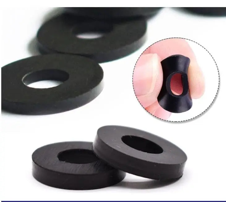 ELEKH Black Round Spacer Washers O Rings Spacers for Pressure Washer Screws Bolts for Plumbing Mechanical Repair Fasteners
