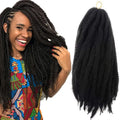 Wholesale Marley Hair Extensions Afro Curly Kinky Twist Crochet Hair Synthetic Fiber Solid and Ombre Color White Bug Blue