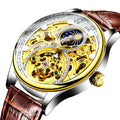 Tevise T820A Classics New Luxury Men Mechanical Watch Business Meeting Automatic Watches Man Genuine Leather Watch Relogio
