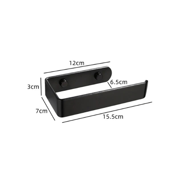 Good Quality Black Toilet Paper Holder Stainless Steel Toilet Roll Holder Self Adhesive