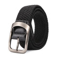 Men Woven Sport Polyester Woven Baseball Golf Webbing Stretch Cotton Canvas Fabric Elastic Braided Belt