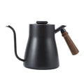 304 Stainless Steel Coffee Espresso Kettle Coffee Pot with Thermometer and Wood Handle 850ml