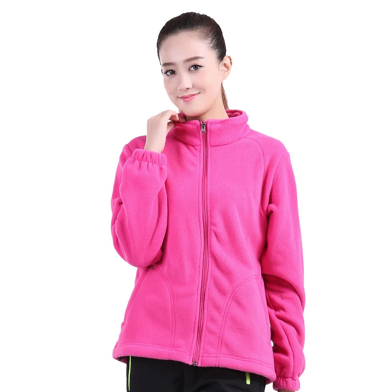 Women Fleece Jacket Windbreaker Polar Fleece Jacket Coat Custom Embroidery Logo Body Warmer Autumn Winter Coat