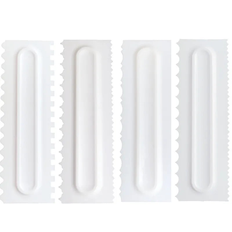 Reusable Non-stick DIY 34 Kinds Plastic Decorating Comb for Baking Icing Cake Scraper Smoother