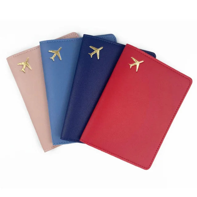 Custom logo Passport Wallets Faux Leather Passport Holder Pu Credit Card Holder Passport Cover Protector for Girls Lady Woman
