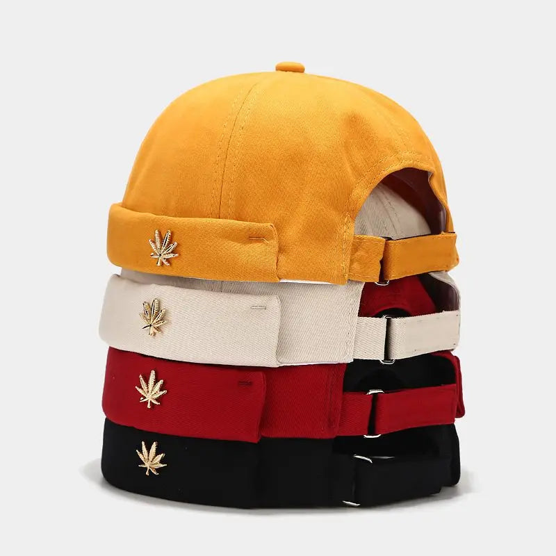 Wholesale Slip Buckle Strap Adjustable Fashion Skull Baseball Cap Without Visor Docker Cap Hat MegaBDM