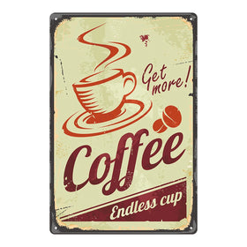 Wholesale Bar Beer Decor Wall Tin Sign Custom Made Plate Metal Sign Plaque Coffee Retro Vintage Tin Signs