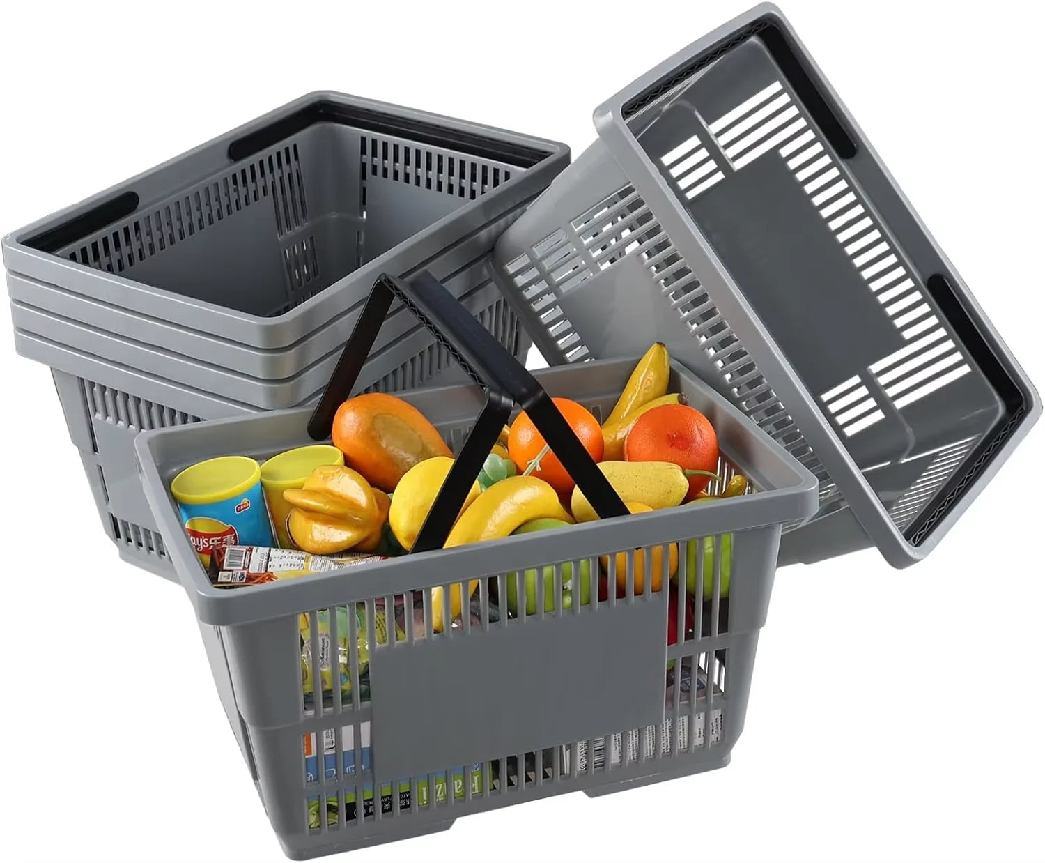 Customized Color ISO Certificate PP Plastic Supermarket Shopping Basket