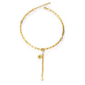 2024 Korea Personality Fashion Brass Jewelry Luxury 18K Gold Plated Paper Clip Adjustable Zircon  Pendant Necklace for Gift