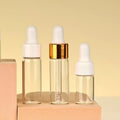 Cosmetic Packaging 5ml-100ml Clear Amber Glass Essential Oil Eye Drop Serum Dropper Bottles with Screen Printing 100pcs