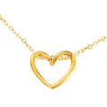 Fashion Pendant Necklaces Love Heart Golden Choker Chain Stainless Steel