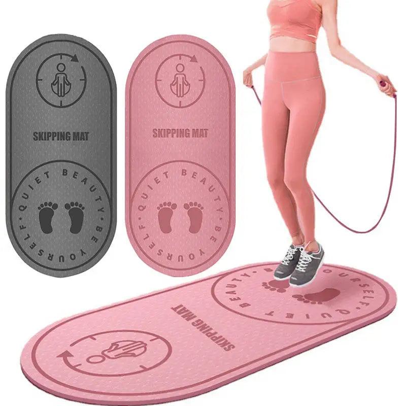 ZJFIT Customized High-quality Wholesale Silent Anti slip Foldable Multifunctional Fitness Exercise Tpe Yoga Mat Skipping Ropemat