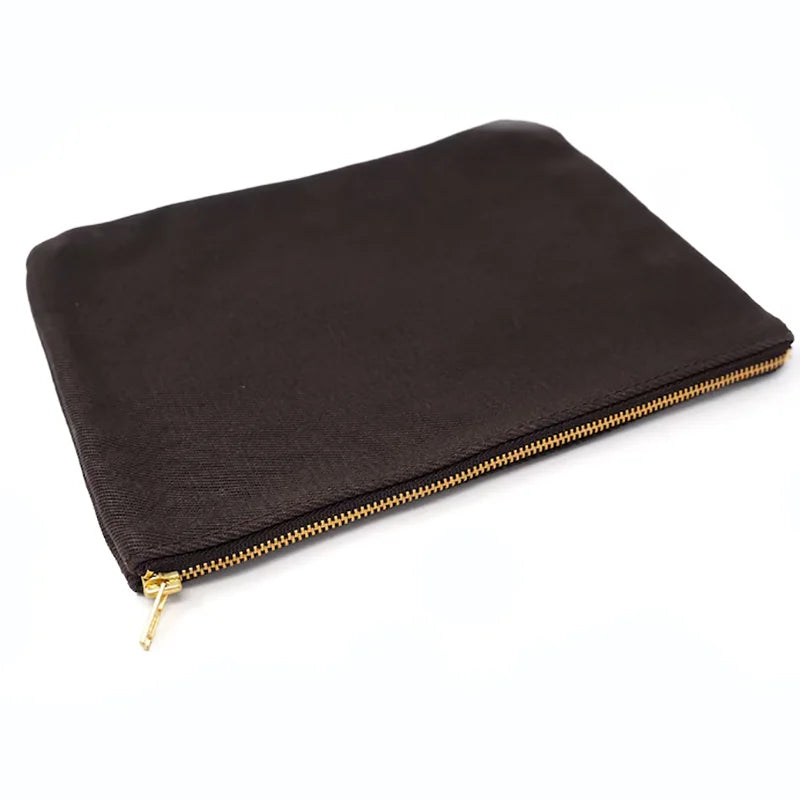 Eco Friendly Reusable Zipper Travel Pouch Organizer Bags Canvas Makeup Cosmetic Pouch Durable Custom Logo