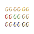 Fashion Jewelry Femme Bijoux En Acier Inoxydable Cubic Zirconia Huggie Luxury Jewelry 2025 Hypoallergenic C-Shaped Hoop Earrings