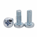 OEM M3 M4 M5 M6 M8 DIN7985 GB818 Zinc Plated Carbon Steel Cross Recessed Pan Head PM Screws Round Phillips Screws