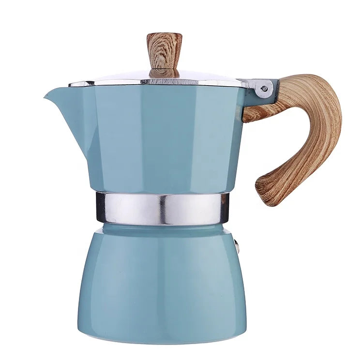 Best Selling Classic Italian Style Aluminum Geyser Barista Handheld Moka Pot Coffee Maker for Home