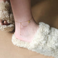 INS Stainless Steel 18K Gold Plated Smart Fringe Mini Butterfly Chain Anklet Summer Beach Waterproof Foot Jewelry Gift