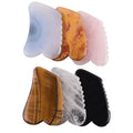 OEM Natural Stone Gua Sha Jagged Edge Natural Agate Gemstone Guasha Stone Private Label Tiger Eye Gua Sha With Teeth