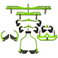 ZHOYA 8-Piece Gym Exercise Bar Accessory Set Adjustable Steel Mag Grip Lat Pull Bar Fitness Pull Down Handle Bar Mag Grips
