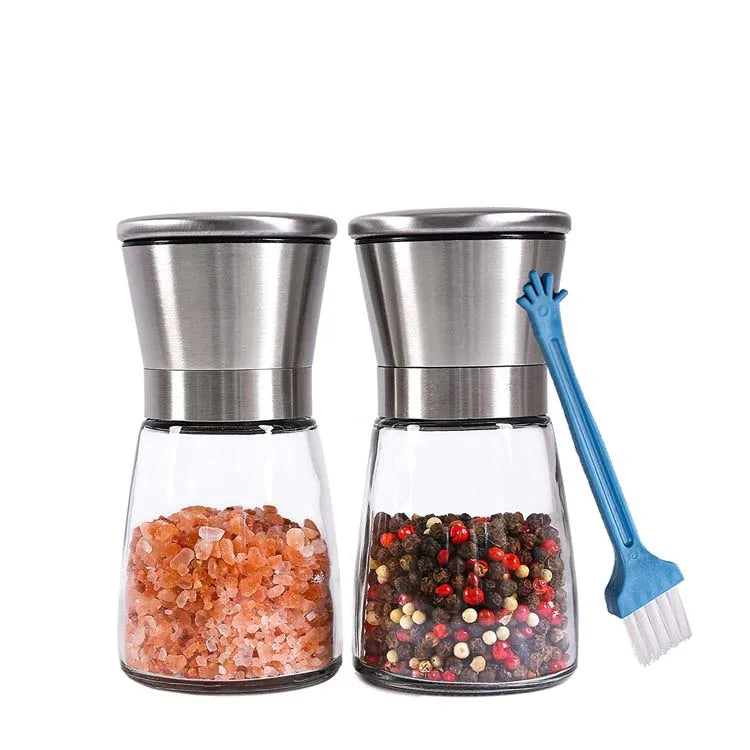 100g Pepper Glass Spice Bottle with Grinder /salt Pepper Grinder Mill
