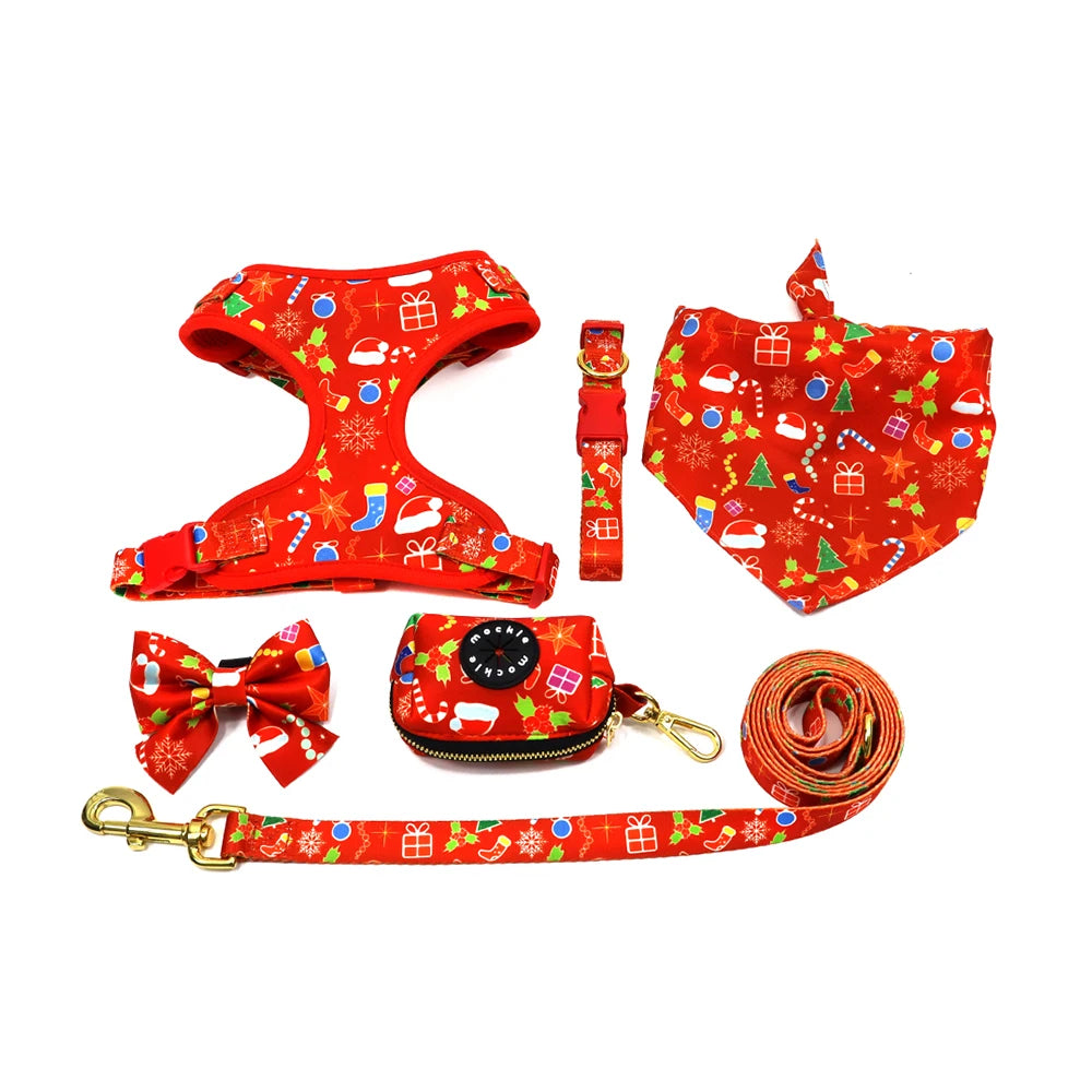 2022 Luxury Adjustable Dog Harness and Leash Set Custom Logo Luxury Nylon and Neoprene Material from Pet Product Supplier