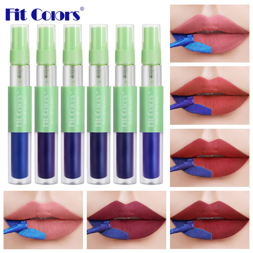 Private Label Wholesale Fit Colors6 Long Lasting Waterproof Vegan Peel off Lip Stain
