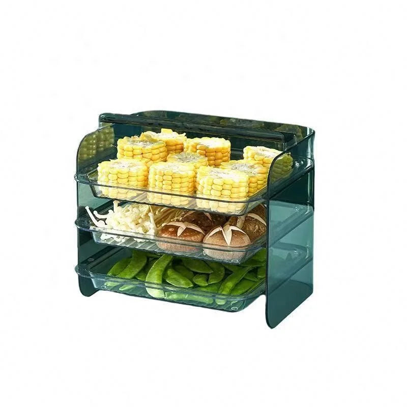 2026 New Kitchen Household Multi-layer Side Dish Rack Creative Plate Multi-function Rack Drain Dish Preparation Artifact