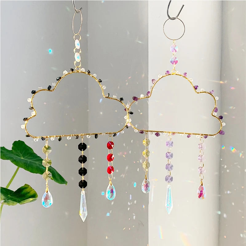 Wholesale Cloud Sun Catcher Great Handcrafts Amethyst Suncatcher Obsidian Rose Quartz Suncatcher for Decor