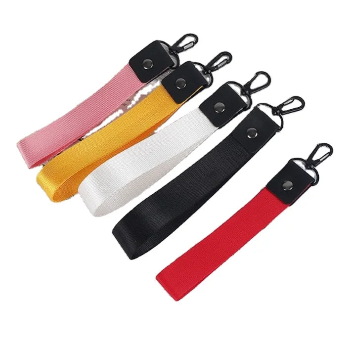 Custom logo Wholesale Girly Metal Wrist Lanyard Keychain