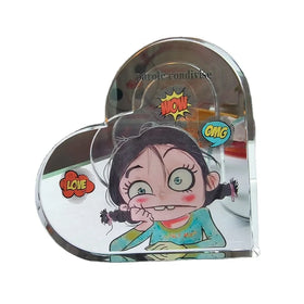 Professional Manufacture K9 Blank Photo Heart Glass Custom Color Printing Transparent Ornament Crystal Other Crystal Crafts