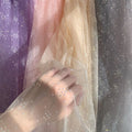 Latest Ladies Dress Colorful Bridal ab Stone Tulle Lace Fabric Hand Cut LT21343