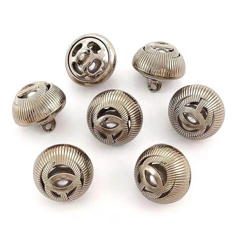 18mm Diy Kids Garment Round Ball Accessories Fashion Retro Overcoat Bell Pearl Sewing Metal Buttons for Clothing Decoration