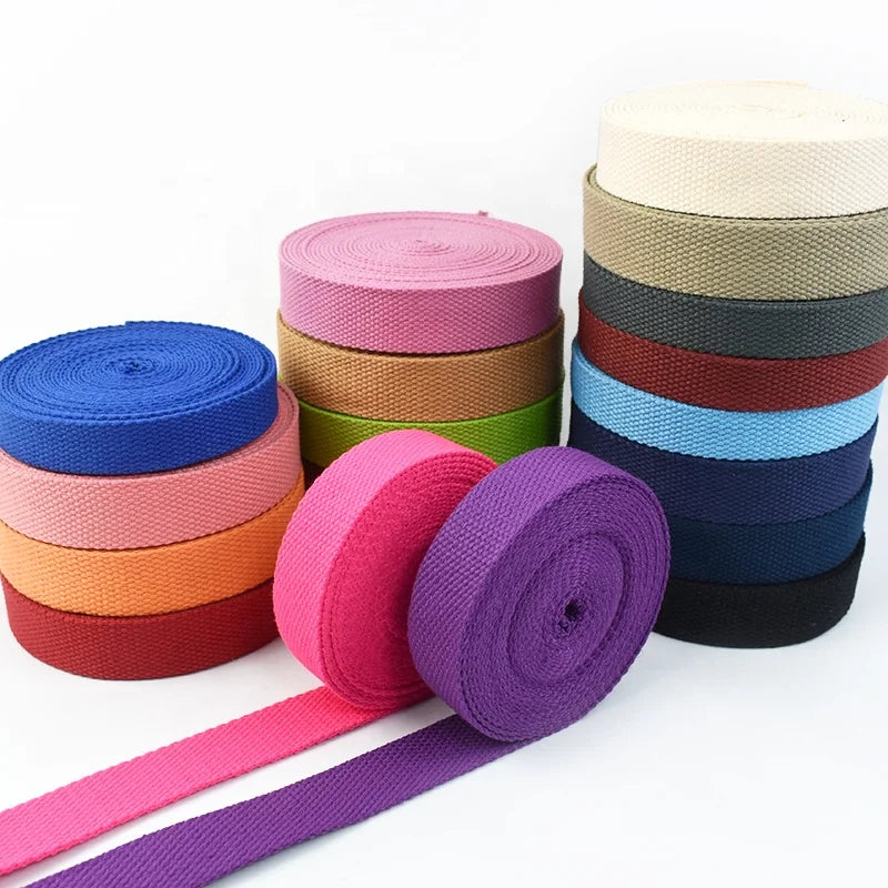 Meetee AP342 38mm Bag Accessory DIY Handmade Sewing Material Solid Color Thickened Polyester Cotton Woven Webbing for Bag Cloth