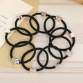 Hot Selling Women's Simple Hair Accessories Sweet Style Black Foundation High Elastic Seamless Hair Tie