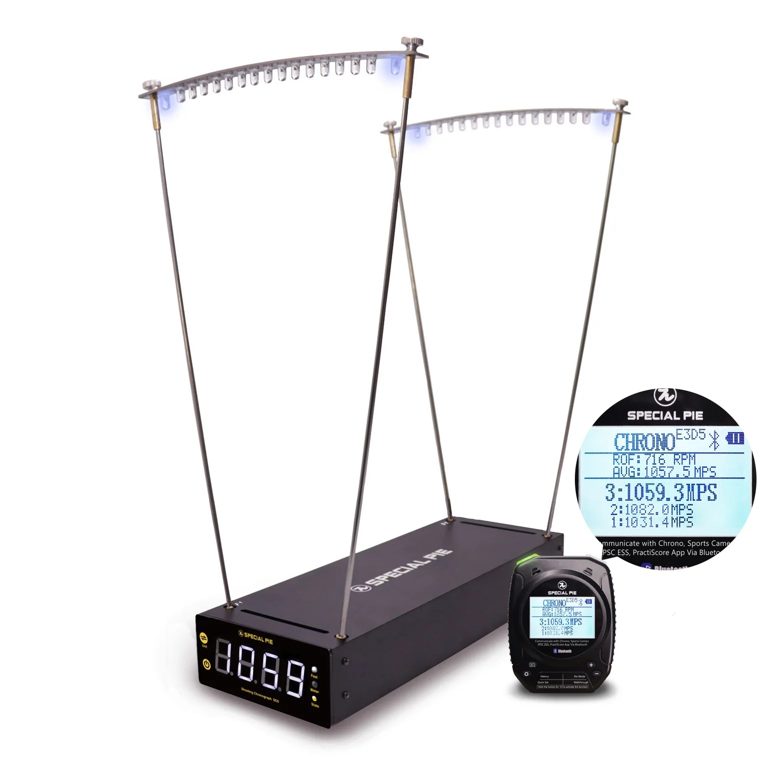 Shooting Chronograph Supports Bluetooth Connection to the Timer Fast Reading and Automatic Voice Broadcast of the Speed.