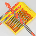 Handle Triangular-Multifunctional Spiral Flute Glass Tile Drill Bits Ceramic Glass Ultimate Punching Hole Working Sets