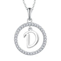 Ladies Fashion Pendant Jewelry Designer Sterling Silver Necklace Alphabet Pendant Charms