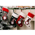 Custom Corss Stitch Xmas Socks Faceless Rudolph Polar Fleece Christmas Stockings for Embroidery