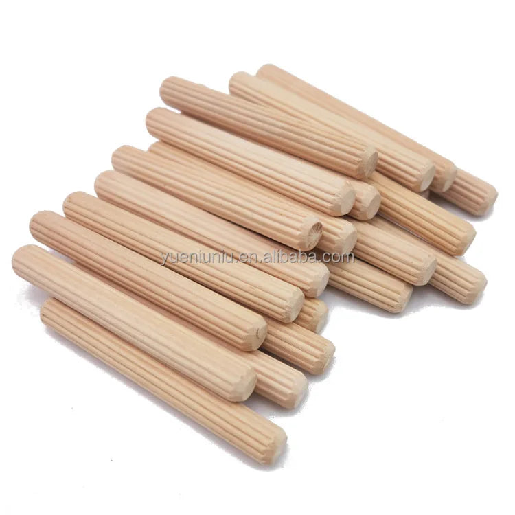 Wholesale Carved Beech Accessories Tapered Solid Wood Dowels Wooden Dowel Rod Round and Stick