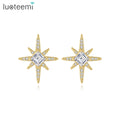 LUOTEEMI New Brass Lady Jewelry and Earing Bling Out Gold Woman Stud Organizer Fashion Large Earring