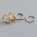 SP Factory Fine Jewelry Making Hoops S925 Sterling Silver Zircon Hoops DIY Earrings Making Accessories