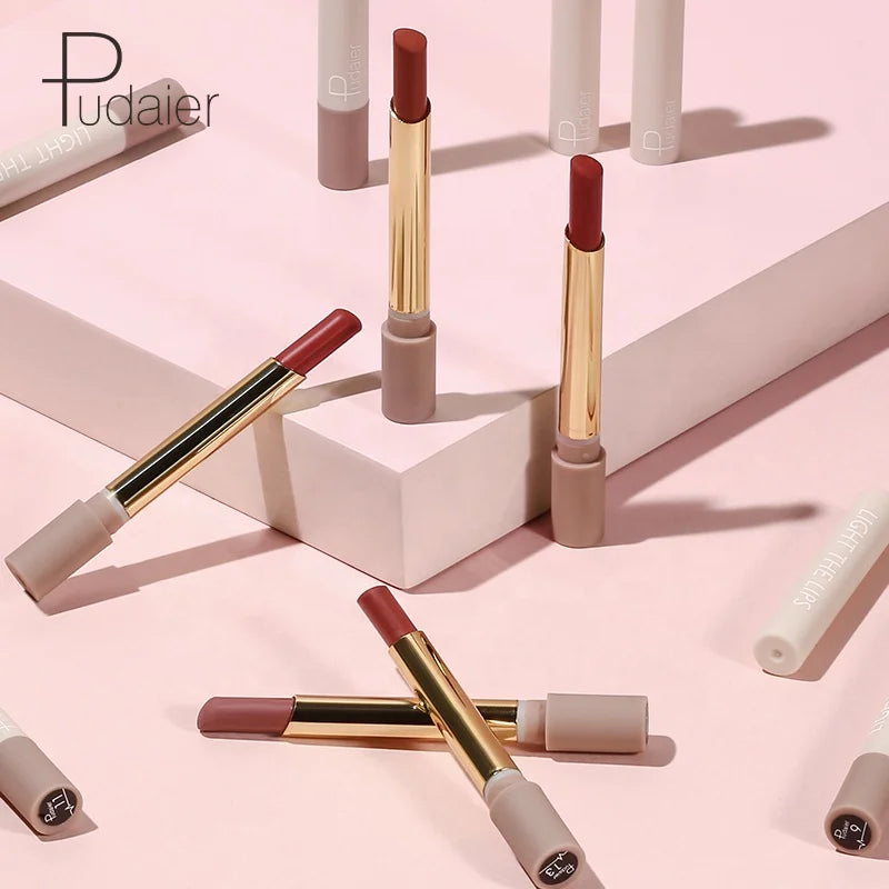 Custom Cigarette Designs 16 Colors Lipstick Cosmetic Matte Smoke Tube Lipstick for Wholesale