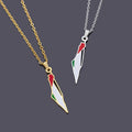 SC Popular Simple Palestine Map Charm Necklace Trendy Map Necklace Punk Gold Silver Palestine National Flag Necklace