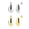 FUAMAY Fashion Aretes Drop Stud Earrings 925 Sterling Silver Water Drop Earrings