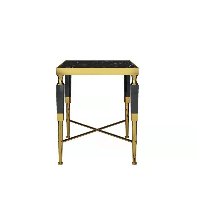 Factory Directly China Supplier Gold Round Metal Coffee Side Table with Tempered Glass for Living Room Hotel Furniture