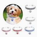 Solid Plastic Mixed-Color Dog Elastic Necklace with Ribbons Eco-friendly Button Closure for Small Breeds