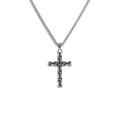 Fashion Men Minimalist Stainless Steel Jerusalem Cross Pendant Necklace