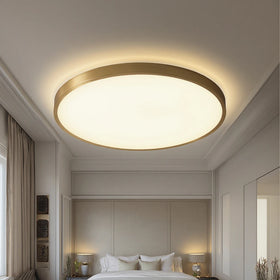 Full Copper American Led Tricolor Light Ceiling Lamp Bedroom Bedroom Balcony Aisle Modern Minimalist Lamps Ceiling Lights