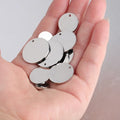 Vintage Stainless Steel Round Disc Pendant Laser Engraved Custom Logo Tags Unisex Charm
