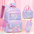 3 in 1 School Backpacks New Fashion 3 Pcs Students School Bag Set Sweet Color Backpack With Lunch Bag and Pencil Case